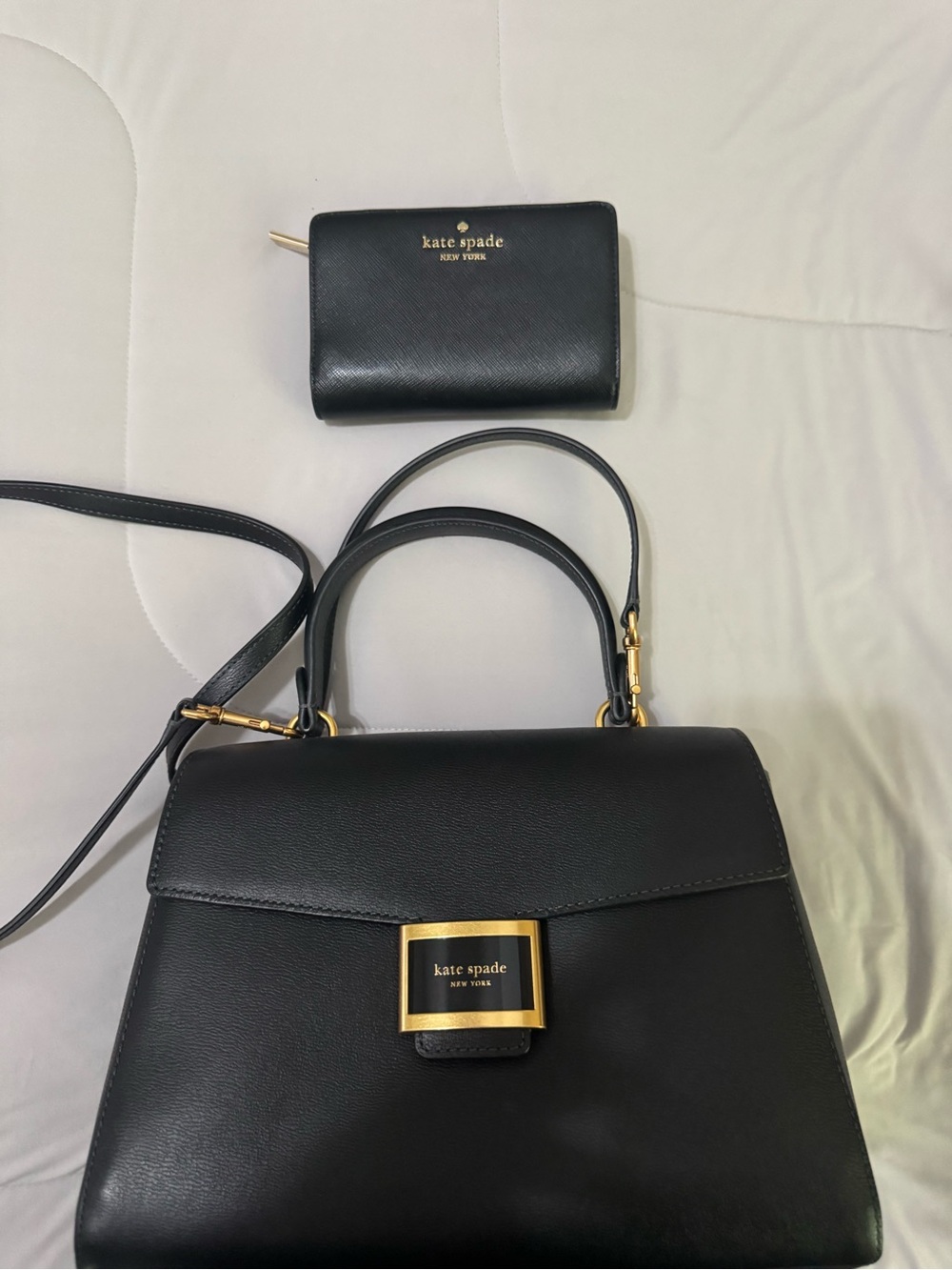 Kate Spade classic black bag with wallet